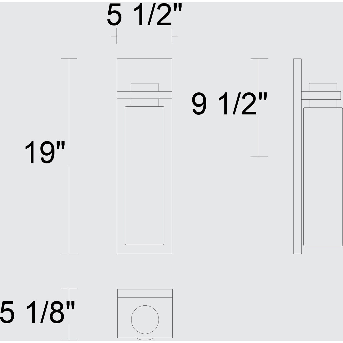 Kast LED 19 inch Dark Bronze Outdoor Wall Sconce