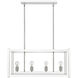 Coyle 4 Light 32 inch White with Polished Nickel Cluster Pendant Ceiling Light