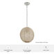 Berkeley 1 Light 13 inch Brushed Nickel Pendant Ceiling Light, Medium