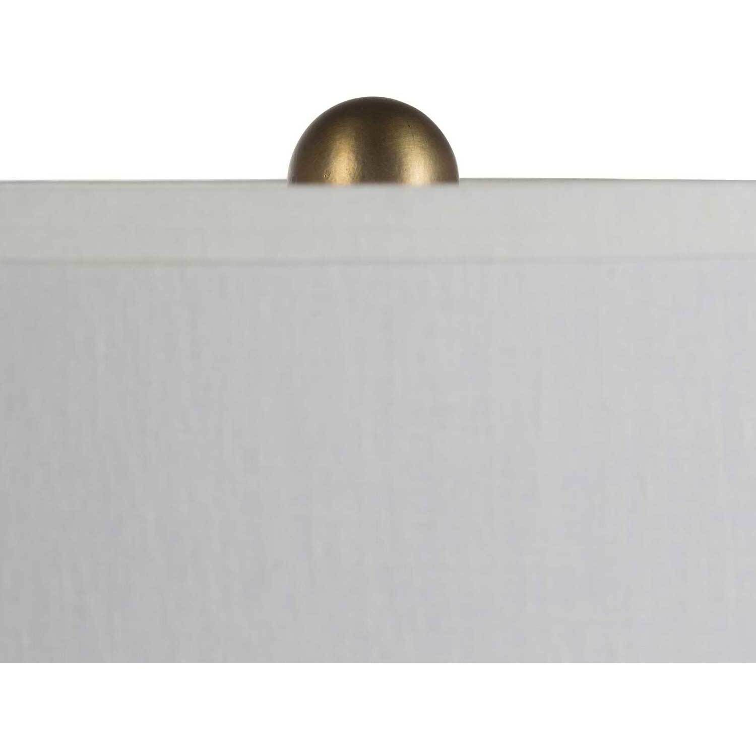 Luca 29 inch Blue & White Painted Ceramic / Antique Brass Table Lamp Portable Light