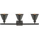 Ballston Smithfield 3 Light 26 inch Oil Rubbed Bronze Bath Vanity Light Wall Light, Ballston