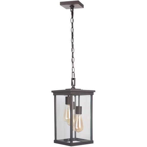 Riviera III 3 Light 8 inch Oiled Bronze Outdoor Outdoor Pendant, Large