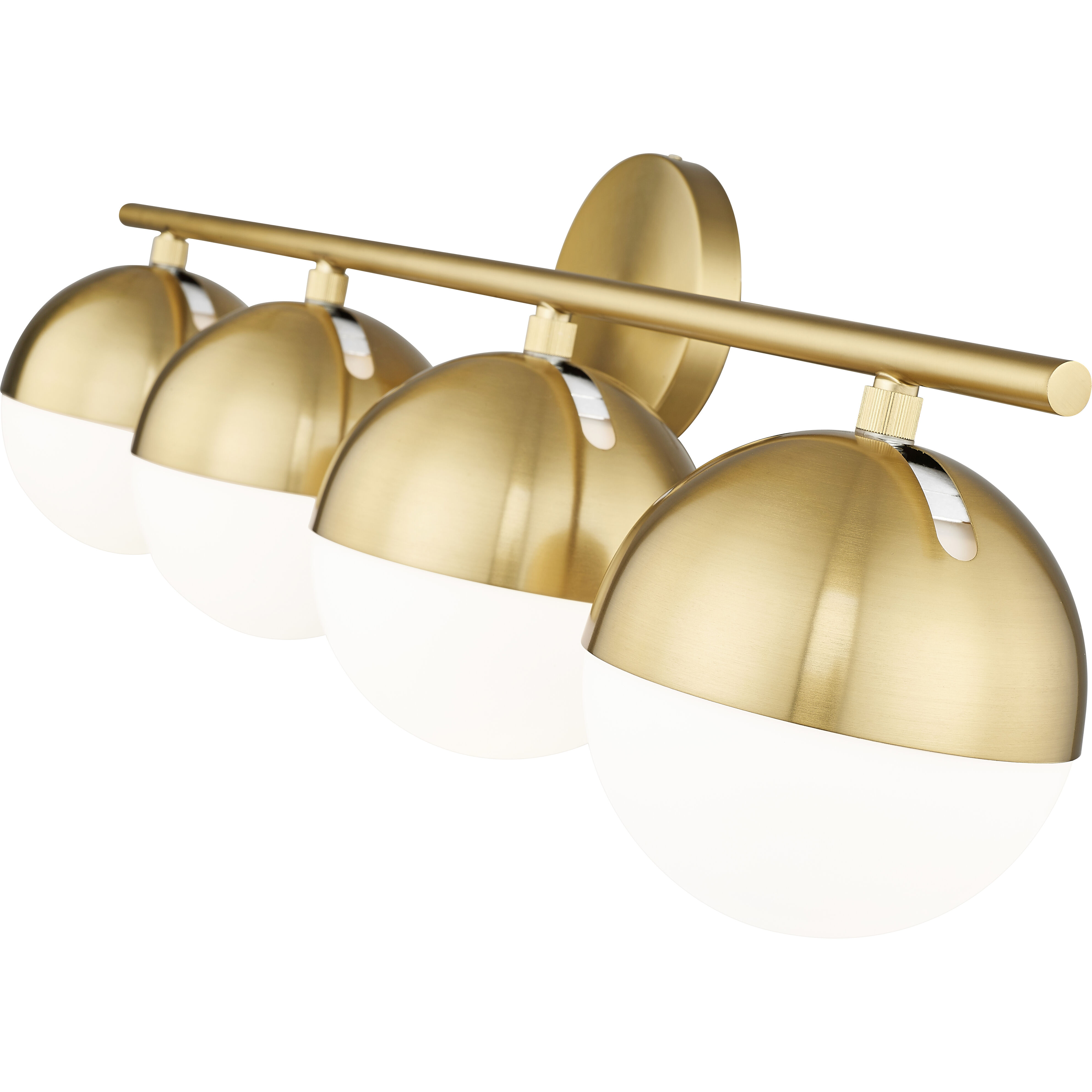 Realm Sphere 4 Light 32.25 inch Modern Gold Bath Vanity Wall Light