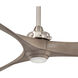 Aviation 60 inch Brushed Nickel with Ash Maple Blades Ceiling Fan in Brushed Nickel/Ash Maple