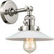 Franklin Restoration Halophane LED 9 inch Polished Nickel Sconce Wall Light, Franklin Restoration