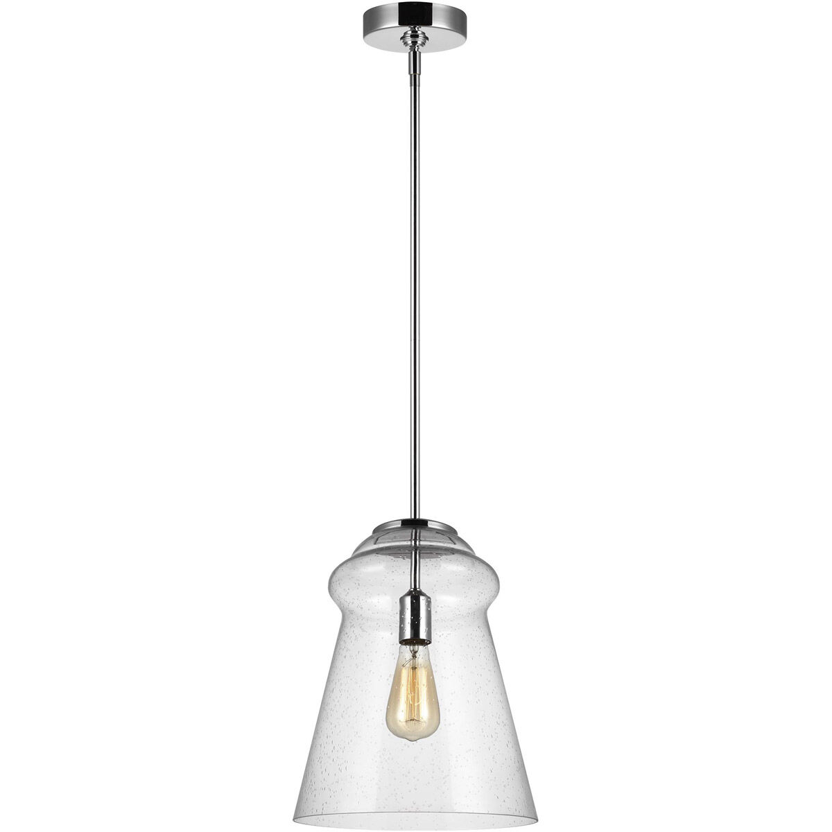 Loras 1 Light 11.5 inch Chrome Pendant Ceiling Light
