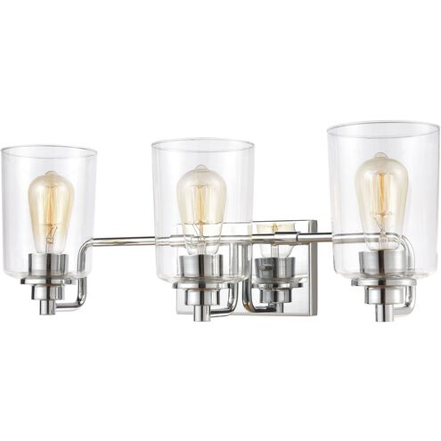 Robins 3 Light 23 inch Polished Chrome Vanity Light Wall Light