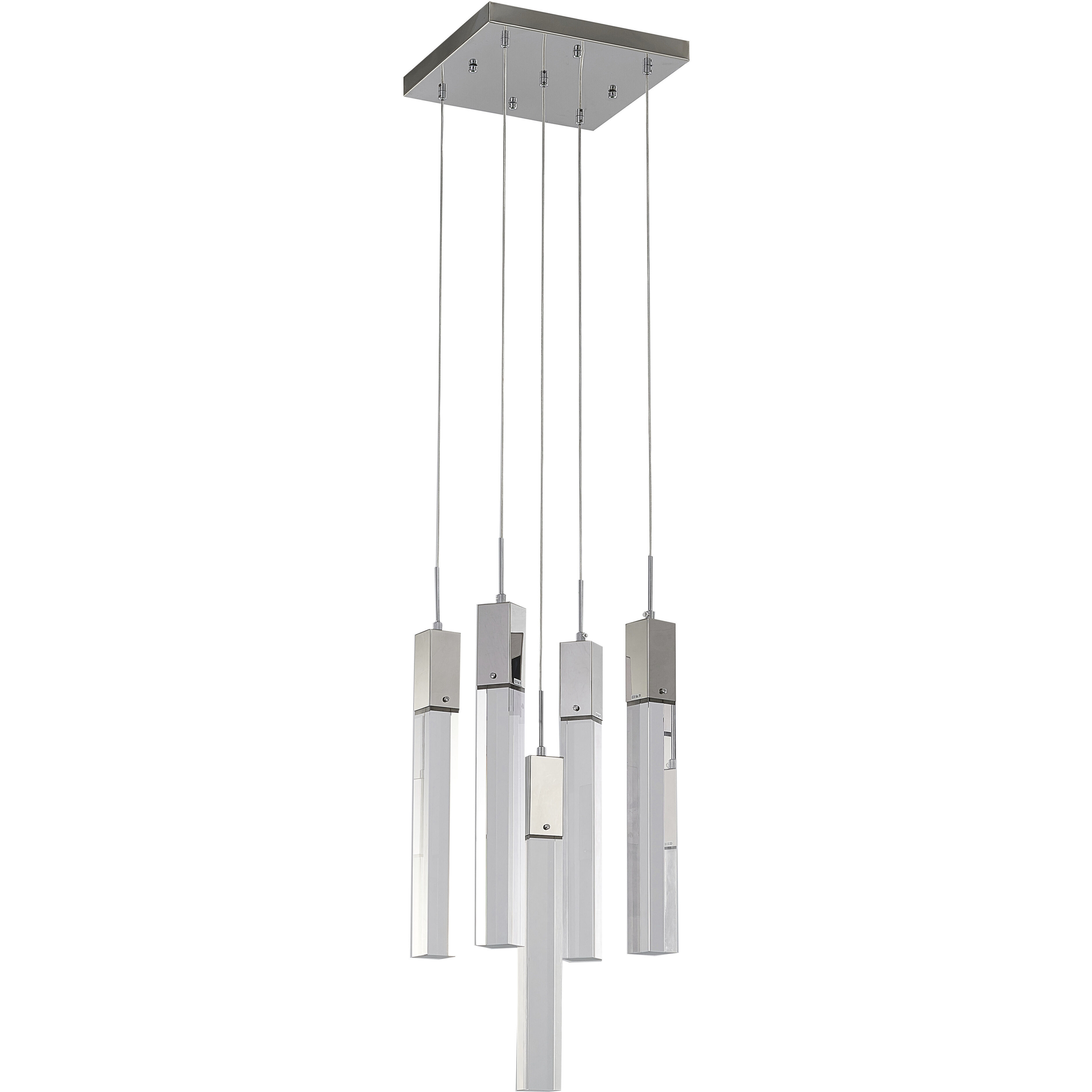 Canada 5 Light 13.78 inch Chrome Chandelier Ceiling Light