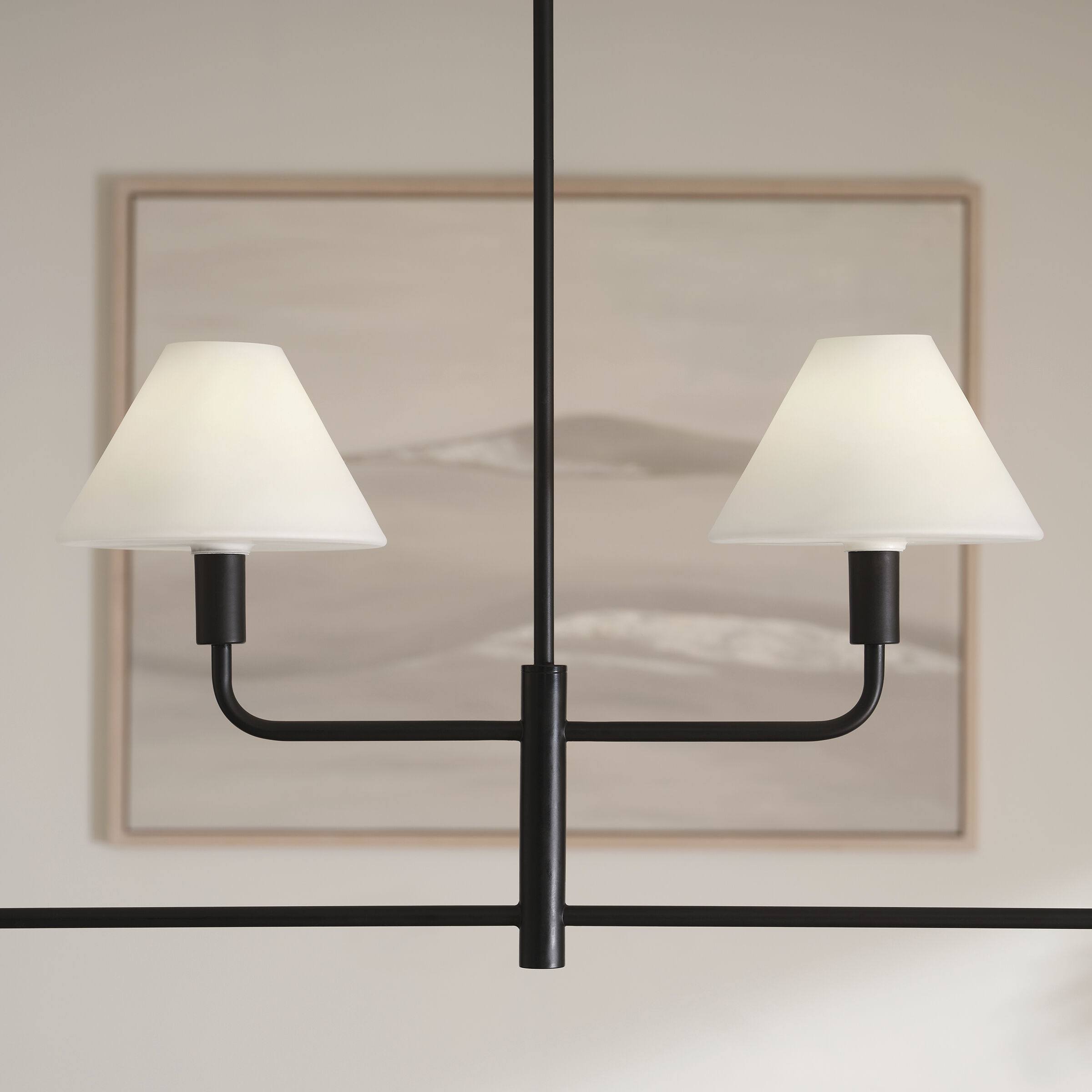 Mendota 4 Light 50 inch Midnight Black Chandelier Ceiling Light