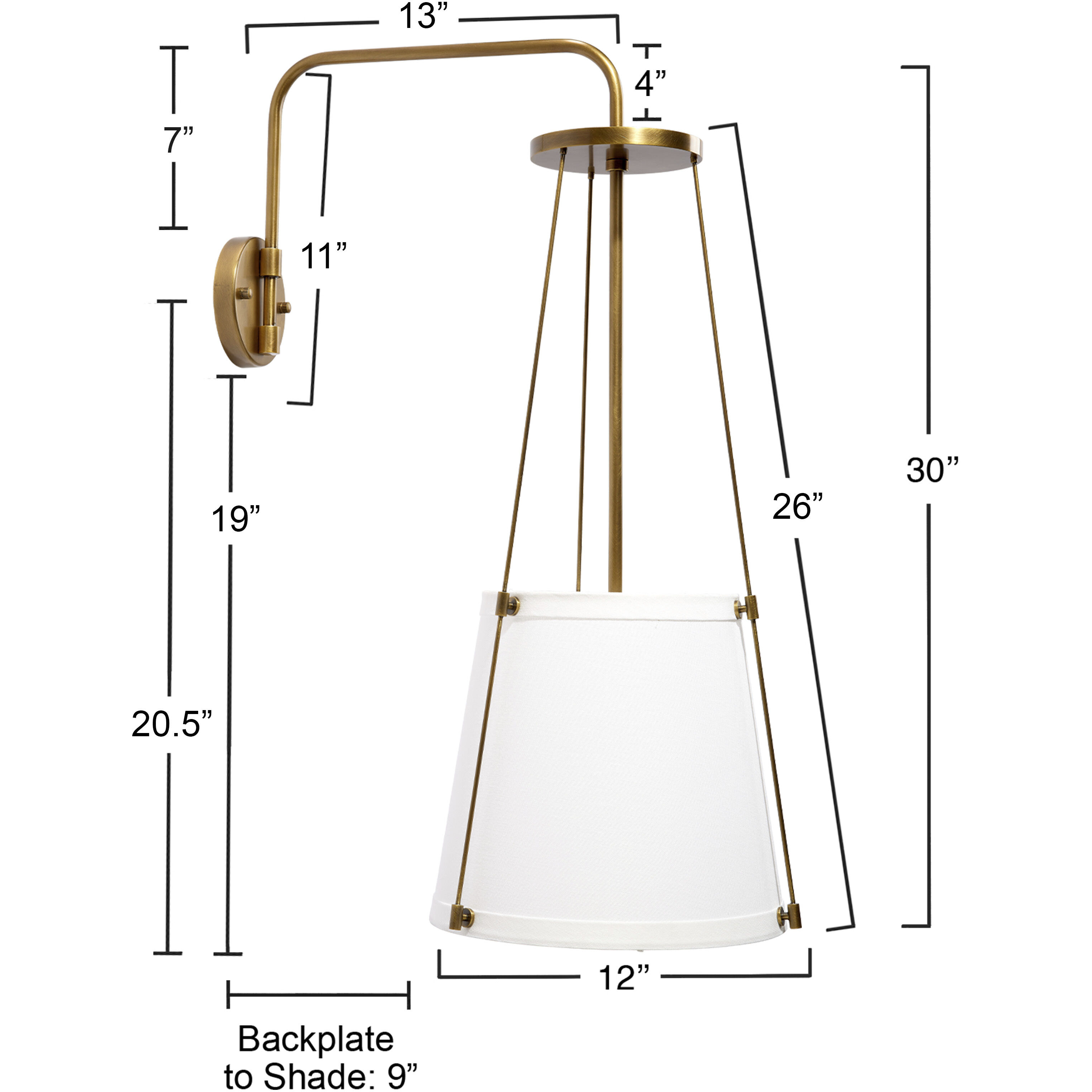 California 1 Light 24 inch Antique Brass Wall Sconce Wall Light