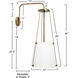 California 1 Light 24 inch Antique Brass Wall Sconce Wall Light