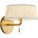 Alora Mood Scout 2 Light 8.13 inch Brushed Gold and White Linen Wall/Vanity Light Wall Light