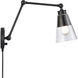 Albany 16.25 inch 60 watt Matte Black Hinged Swingarm Sconce Wall Light