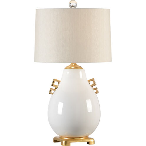 Wildwood 34 inch 100 watt Snow White Glaze Table Lamp Portable Light