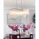 Victoria 6 Light 41 inch Golden Silver Linear Pendant Ceiling Light