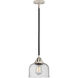 Nouveau 2 Bell LED 8 inch Black Polished Nickel Mini Pendant Ceiling Light in Seedy