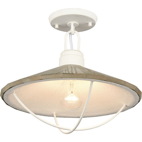 Cape May 1 Light 14 inch White Coral Semi Flush Mount Ceiling Light