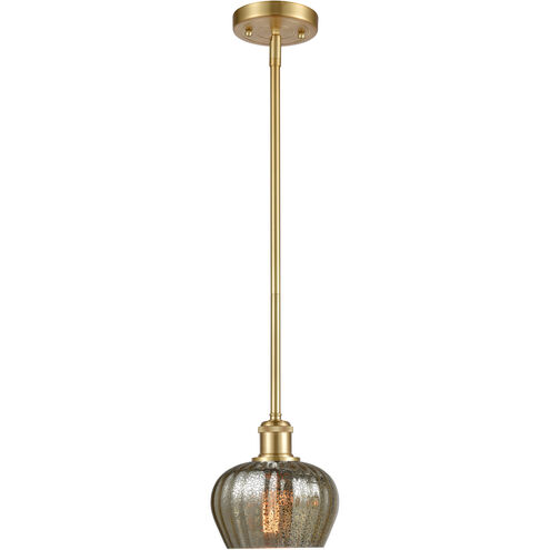 Ballston Fenton LED 7 inch Satin Gold Pendant Ceiling Light in Mercury Glass, Ballston