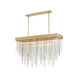 Waterfall 17 Light 15 inch Aged Brass Chandelier Ceiling Light