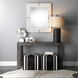 Nantucket Criss Cross 16 inch Espresso Hide w/ White Hide Stripes Ottoman