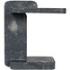 North 22.5 X 20 inch Black Marble Side Table