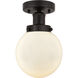 Beacon 1 Light 6.5 inch Oil Rubbed Bronze Semi-Flush Mount Ceiling Light