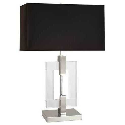 Lincoln 29 inch 150.00 watt Polished Nickel Table Lamp Portable Light in Black With Matte Silver