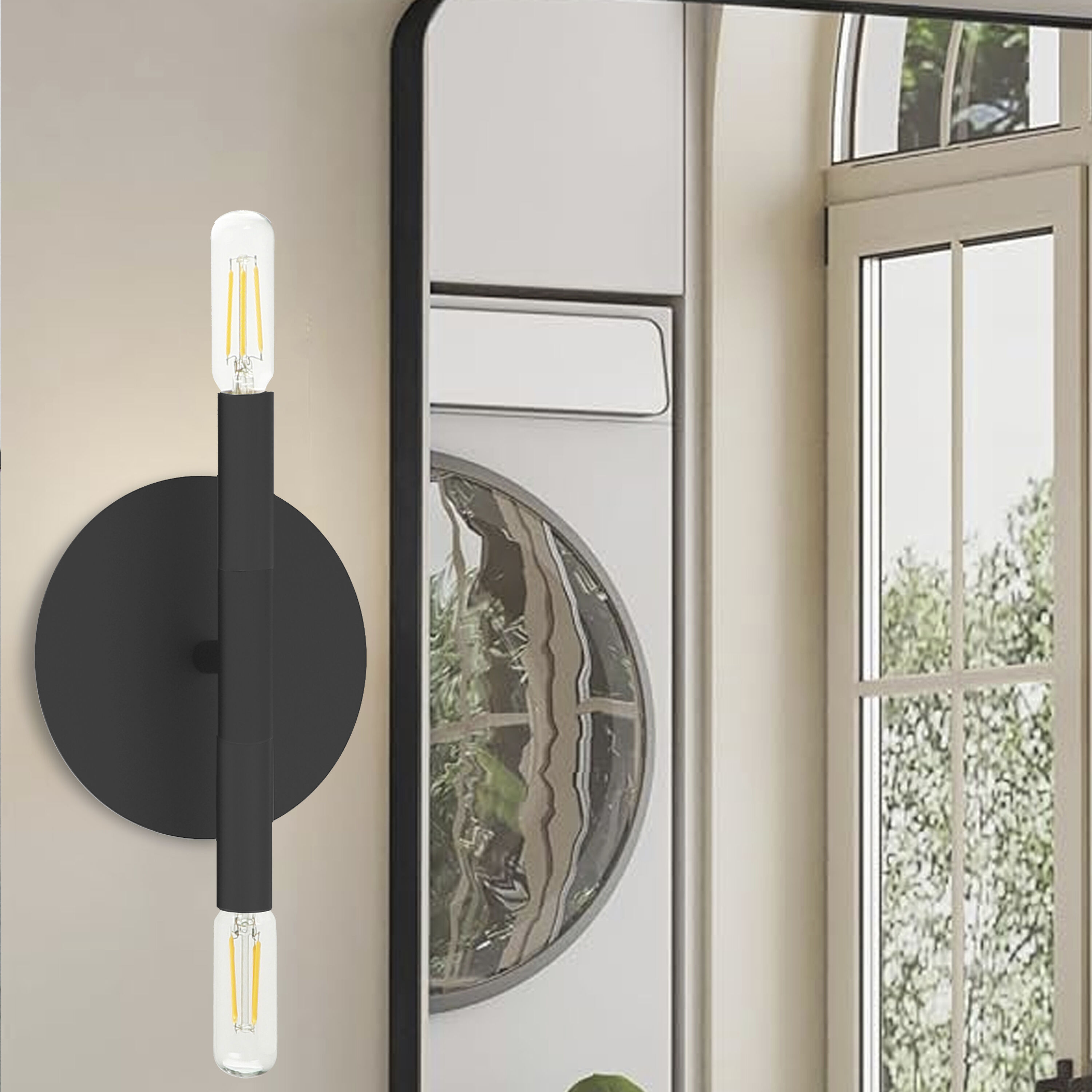 Wand 2 Light 5.75 inch Matte Black Decorative Wall Sconce Wall Light
