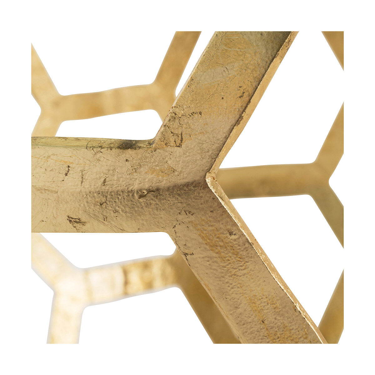 Dolma 50 inch Gold Leaf Dining Table, Round