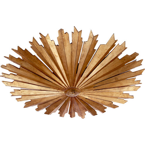 Chapman & Myers Claymore LED 27.5 inch Gilded Iron Flush Mount Ceiling Light, Medium
