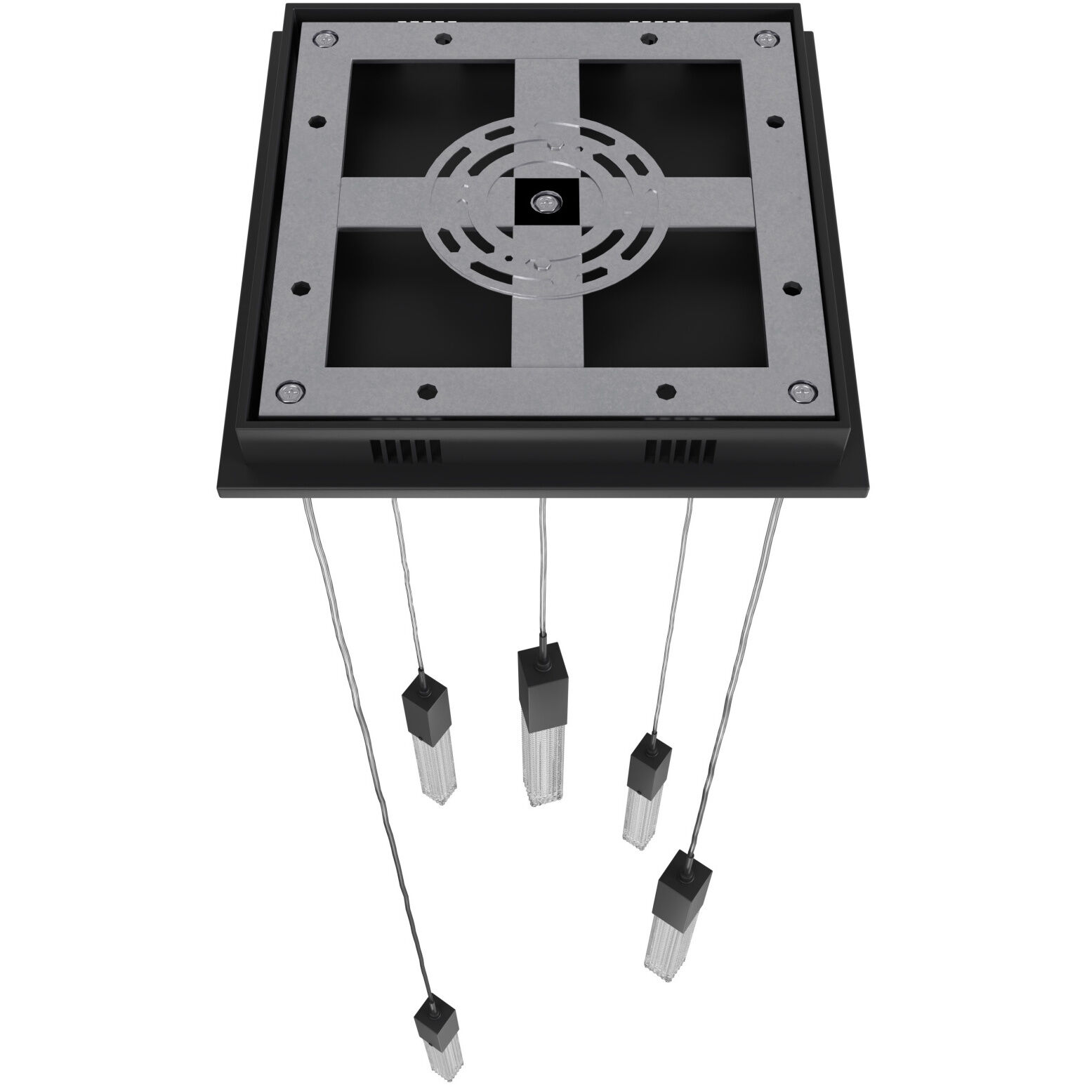 Boa LED 12 inch Black Multi Port Pendant Ceiling Light