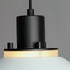 Oslo 1 Light 19 inch Black/White Single Pendant Ceiling Light