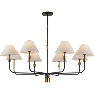 Providence 8 Light 52 inch Black and Brushed Brass Chandelier Ceiling Light