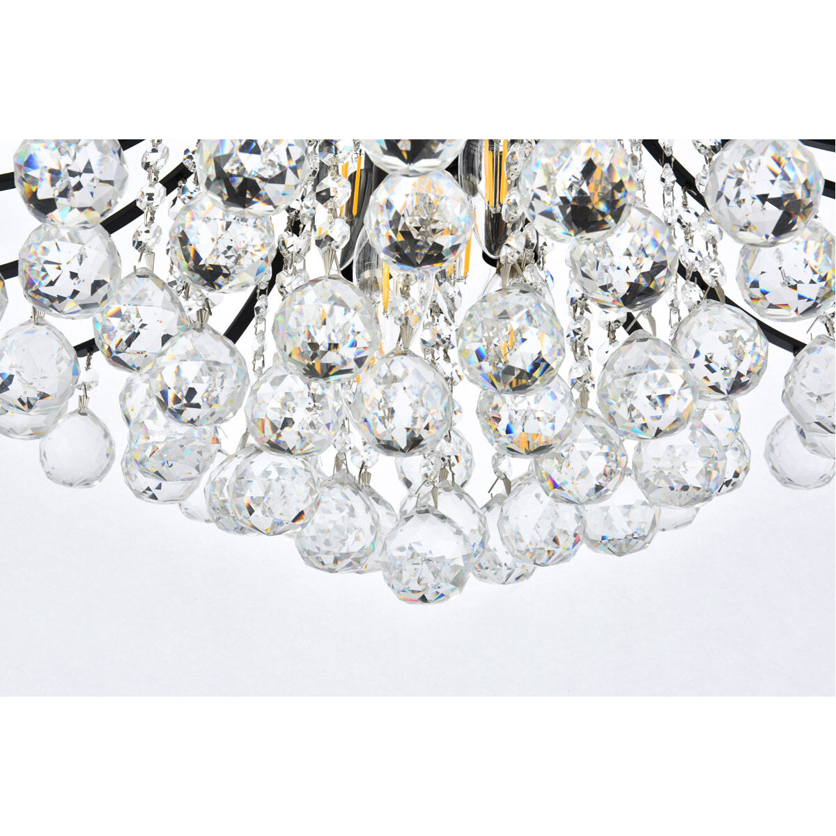 Toureg 6 Light 19 inch Black and Clear Flush Mount Ceiling Light