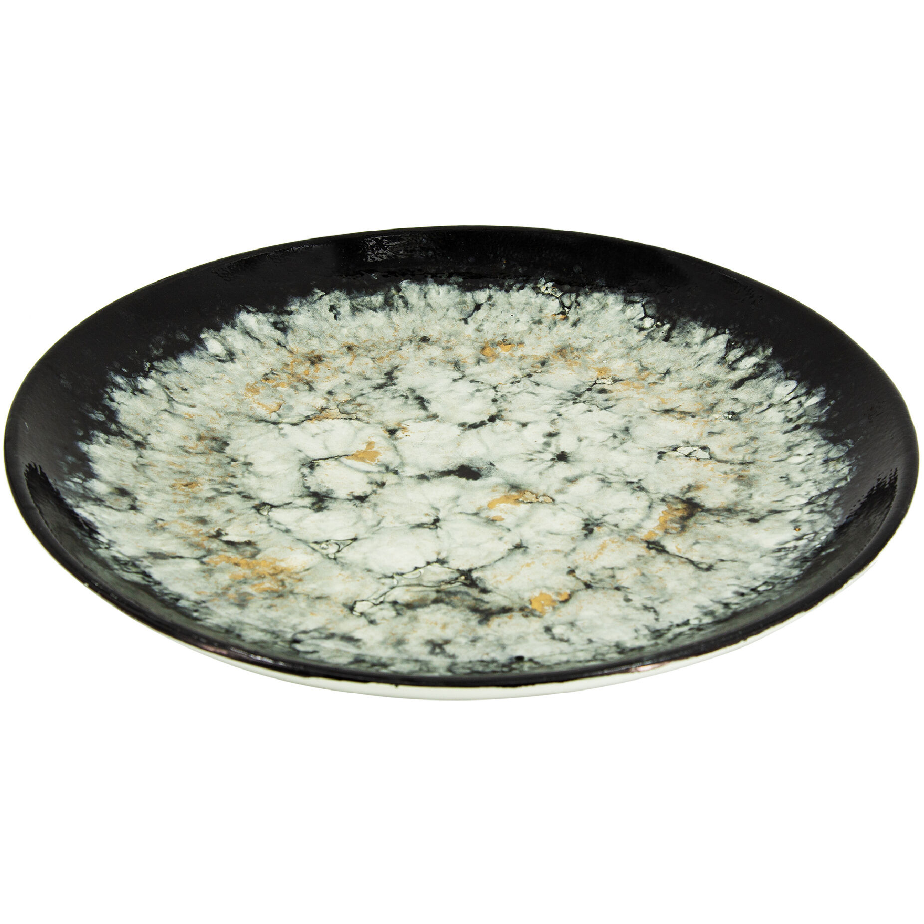 Zuri 18.1 X 18.1 inch Black/White Charger Plate