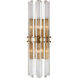 AERIN Bonnington Sconce Wall Light in Hand-Rubbed Antique Brass, Crystal