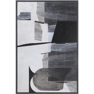 Elliott White/Black/Beige/Grey Canvas Art
