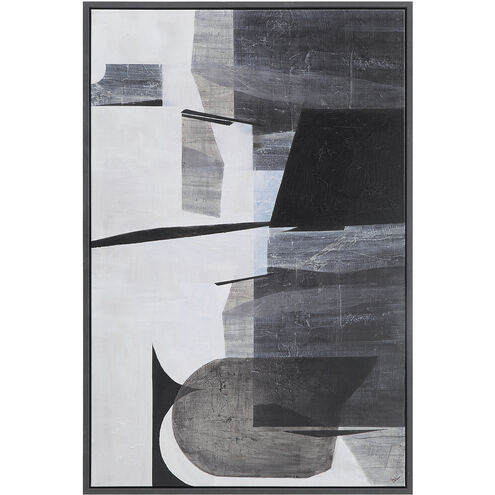 Elliott White/Black/Beige/Grey Canvas Art