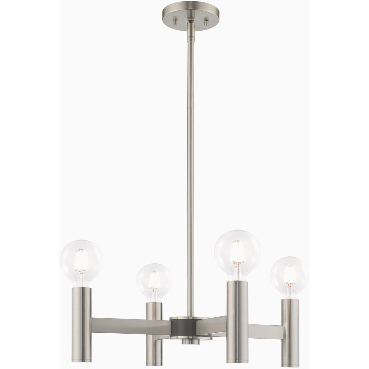 Copenhagen 4 Light 20 inch Brushed Nickel Mini Chandelier Ceiling Light