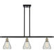 Ballston Conesus LED 36 inch Black Antique Brass Island Light Ceiling Light, Ballston