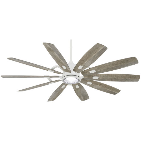 Barn 65 inch Flat White with Savannah Gray Blades Ceiling Fan in Flat White/Savannah Gray