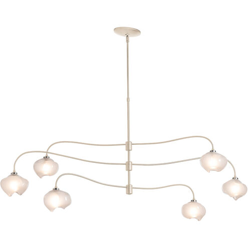 Ume 6 Light 22 inch Soft Gold Pendant Ceiling Light in Ume Frosted, Large