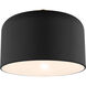 Malone 1 Light 10.75 inch Midnight Black Ceiling Flush Mount Ceiling Light
