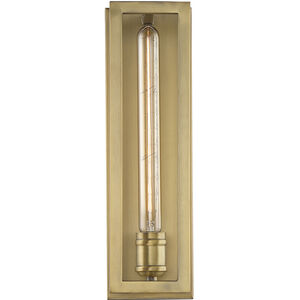 Clifton 1 Light 4.5 inch Warm Brass Wall Sconce Wall Light, Essentials