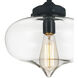 Glass 1 Light 11 inch Black Down Mini Pendant Ceiling Light