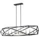Polygon Linear Ceiling Light in Satin Nickel and Graphite