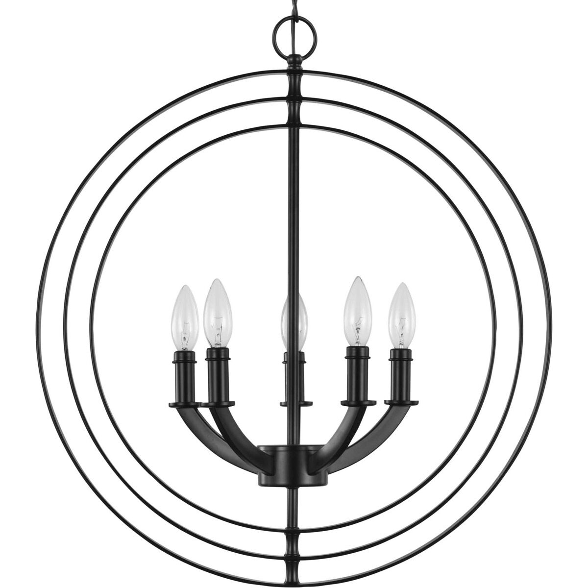 Equinox 5 Light Matte Black Pendant Ceiling Light