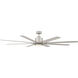 Modern 72 inch Brushed Nickel with English Bronze Blades Outdoor Ceiling Fan