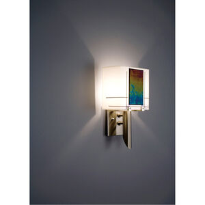 Dessy One / 6 1 Light 12 inch Stainless Steel ADA Wall Sconce Wall Light in Amber, Single Glass