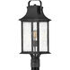 Grant 1 Light 23.75 inch Textured Black Outdoor Post Mount Lantern
